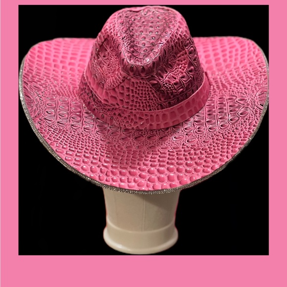 Pink Gator Cowgirl Brim - Picture 2 of 4